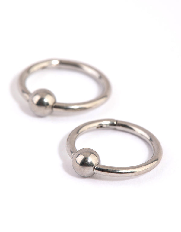 Surgical Steel Ball 8mm Sleeper Earrings