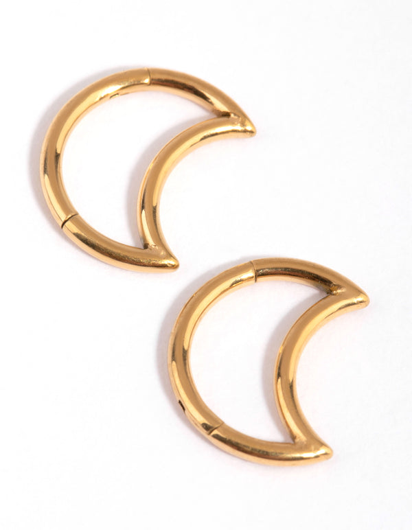 Gold Plated Surgical Steel Moon Sleeper