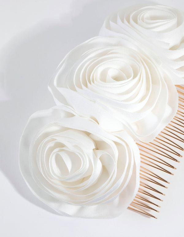 Fabric Rosette Comb