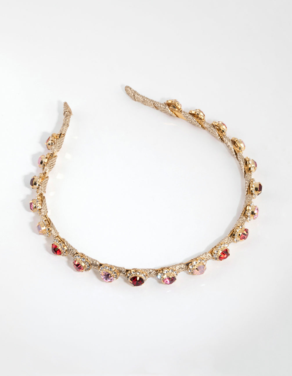 Mixed Stone Thread Wrapped Diamante Headband