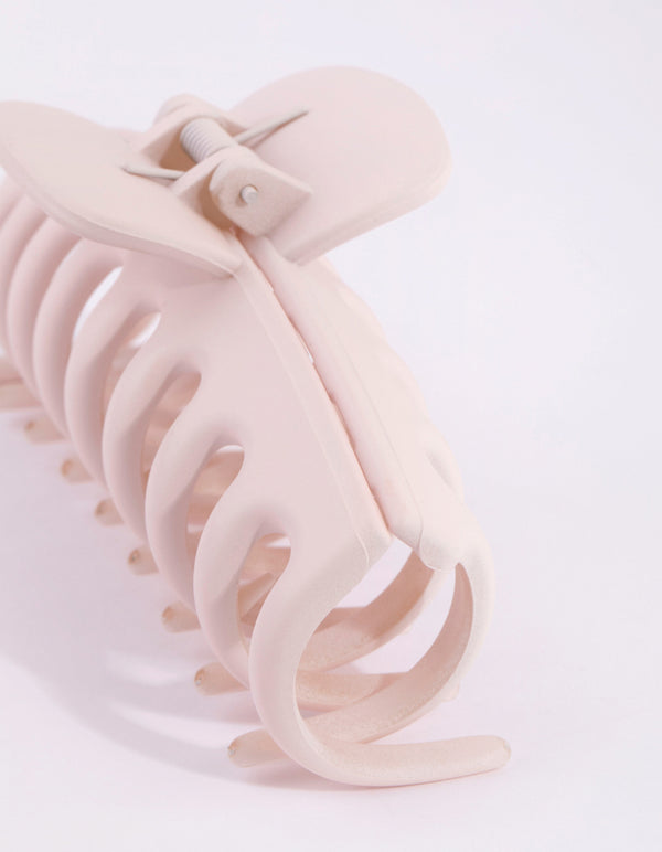 Matte Pink Rounded Claw Clip