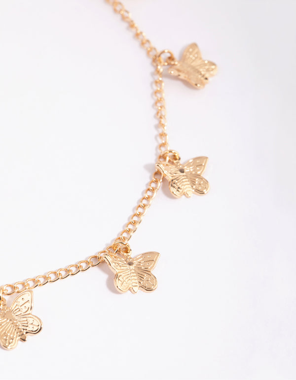 Gold Butterfly Chain Anklet