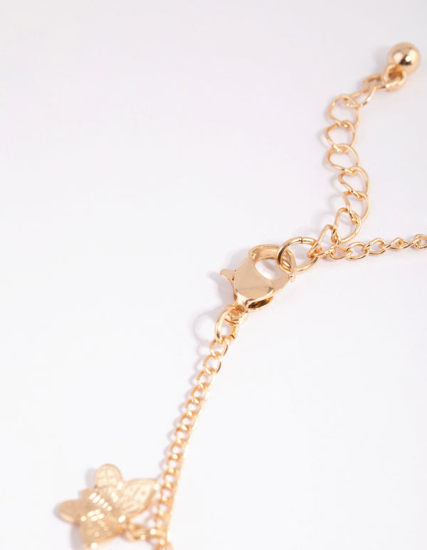 Gold Butterfly Chain Anklet