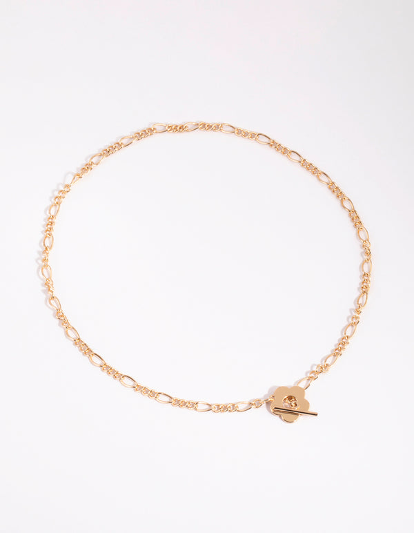 Gold Daisy Fob Necklace