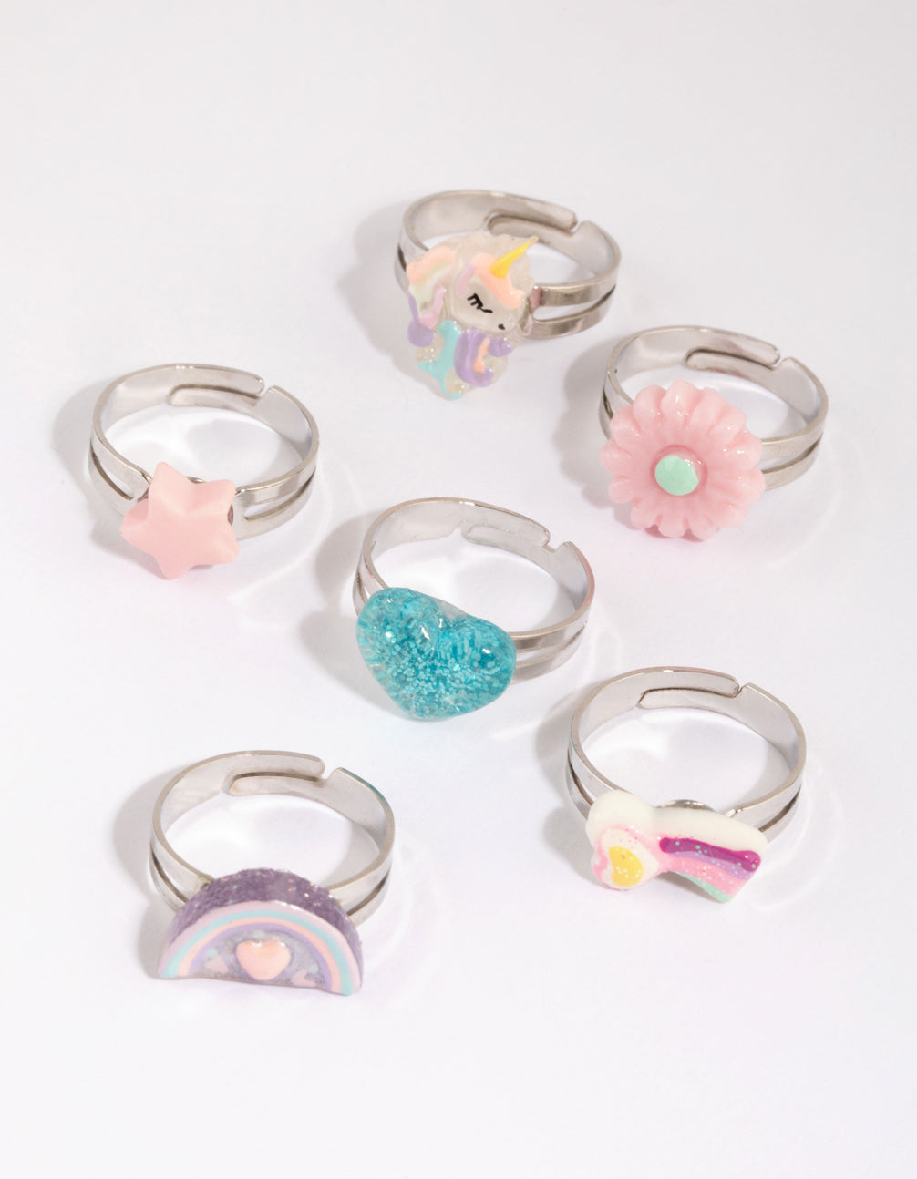 Kids Heart Ring 6-Pack