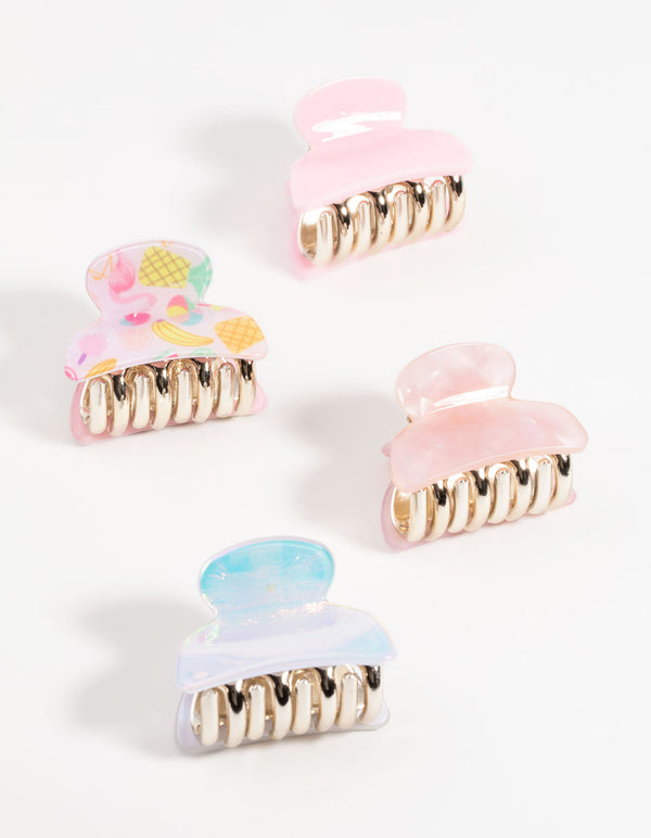 Kids Fruit Glitter Claw 4-Pack