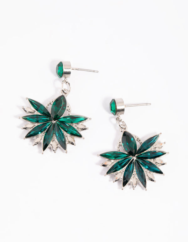 Green Lillypad Drop Earrings