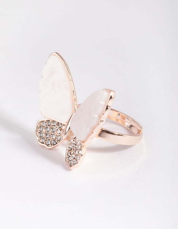 Rose Gold Butterfly Ring