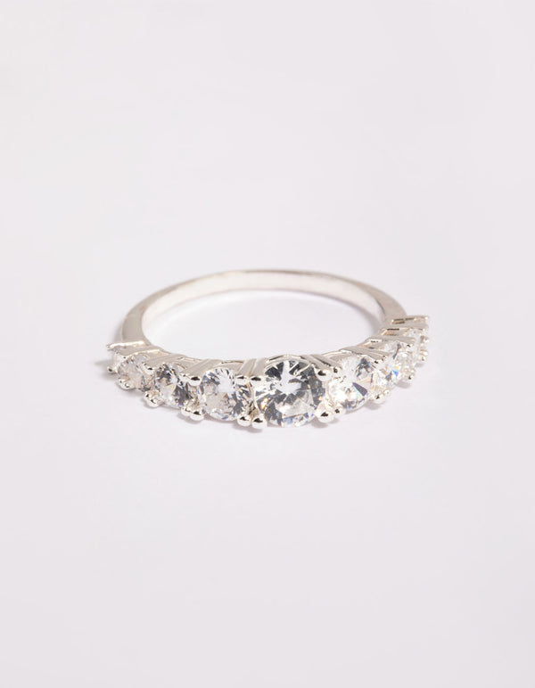 Silver Plated Ring with Cubic Zirconia
