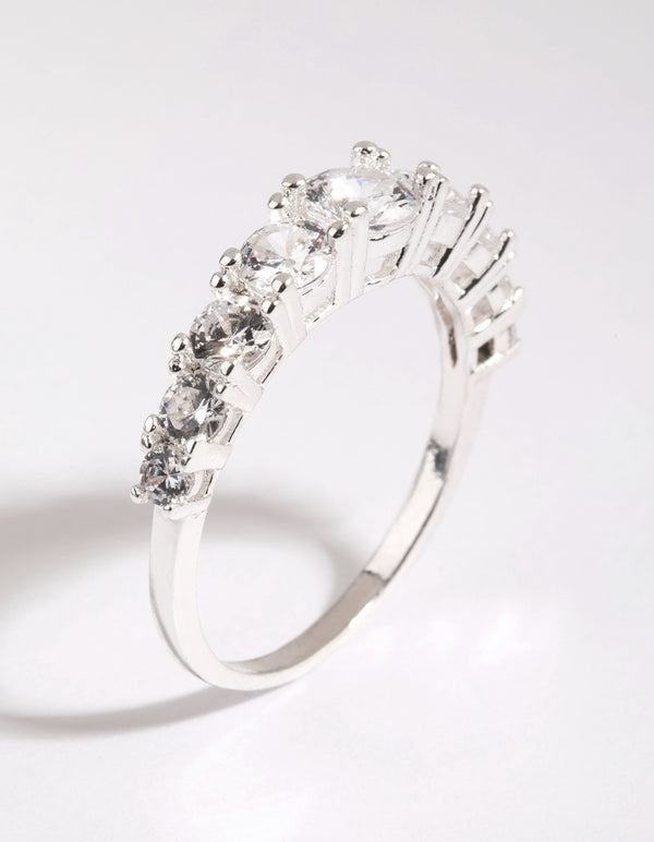 Silver Plated Ring with Cubic Zirconia