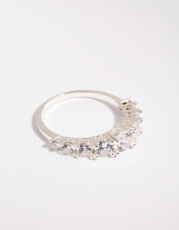 Silver Plated Ring with Cubic Zirconia