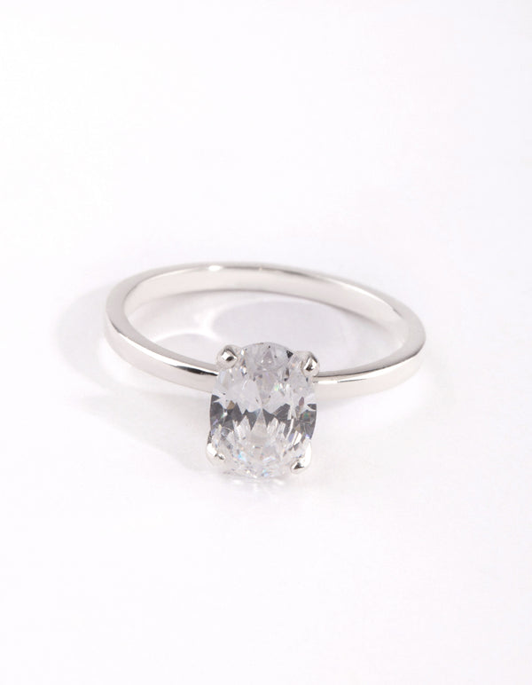 Sterling Silver Oval "I Do" Ring