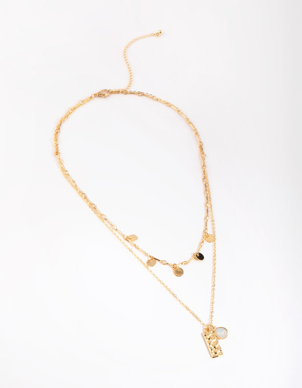 Gold Plated Charm Necklace