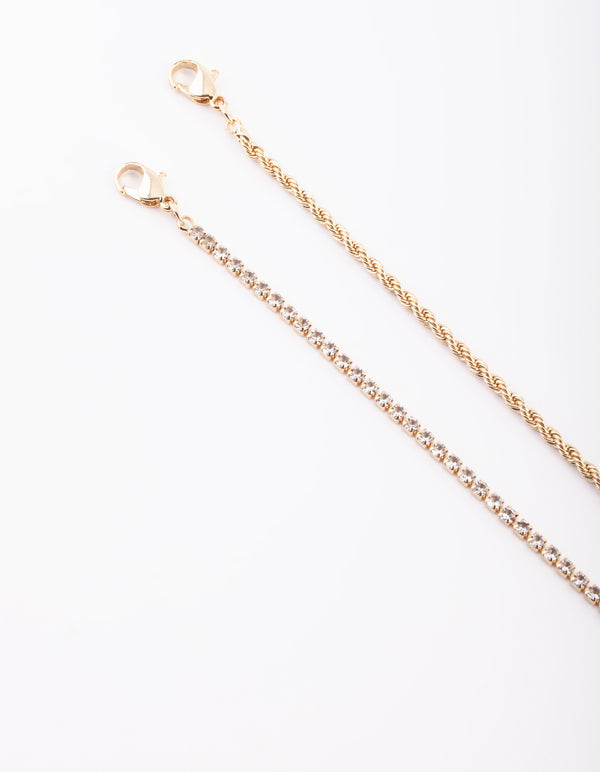 Gold Plated Anklet Set