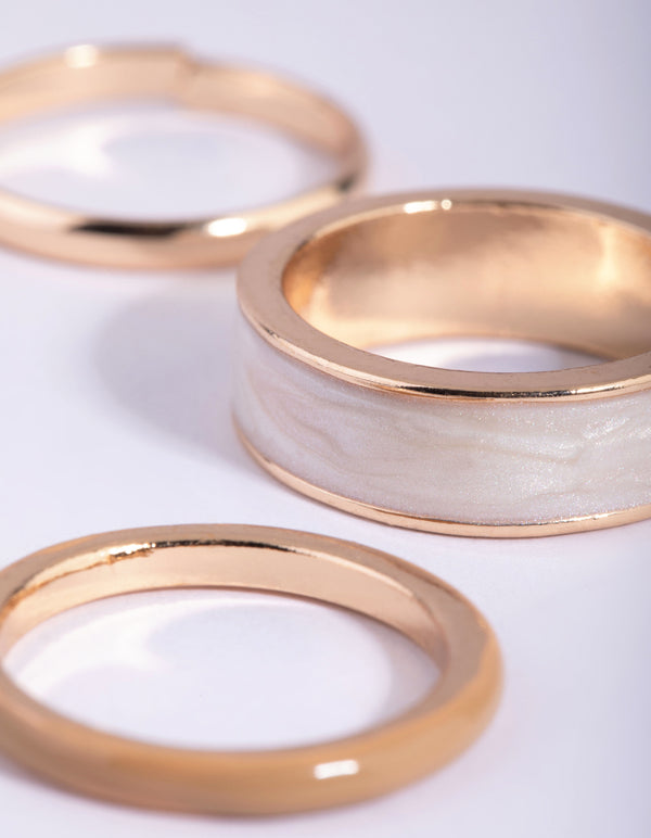 Gold Marble Ring Pack