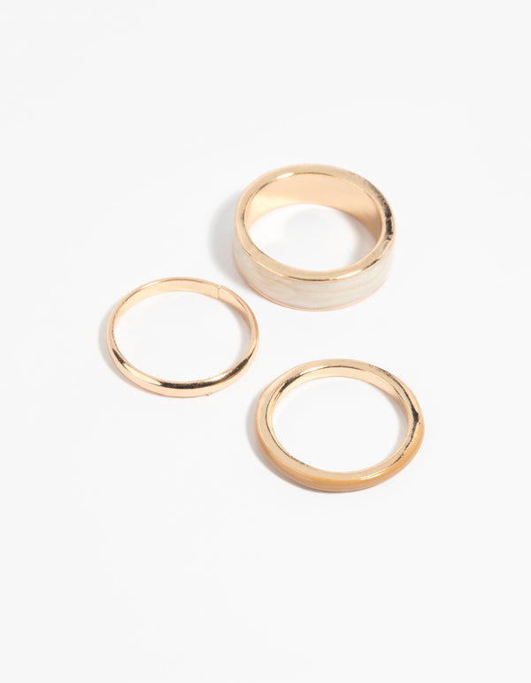 Gold Marble Ring Pack