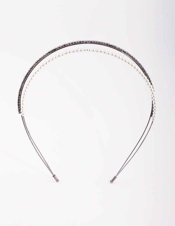 Gold Pearl & Diamante Headband