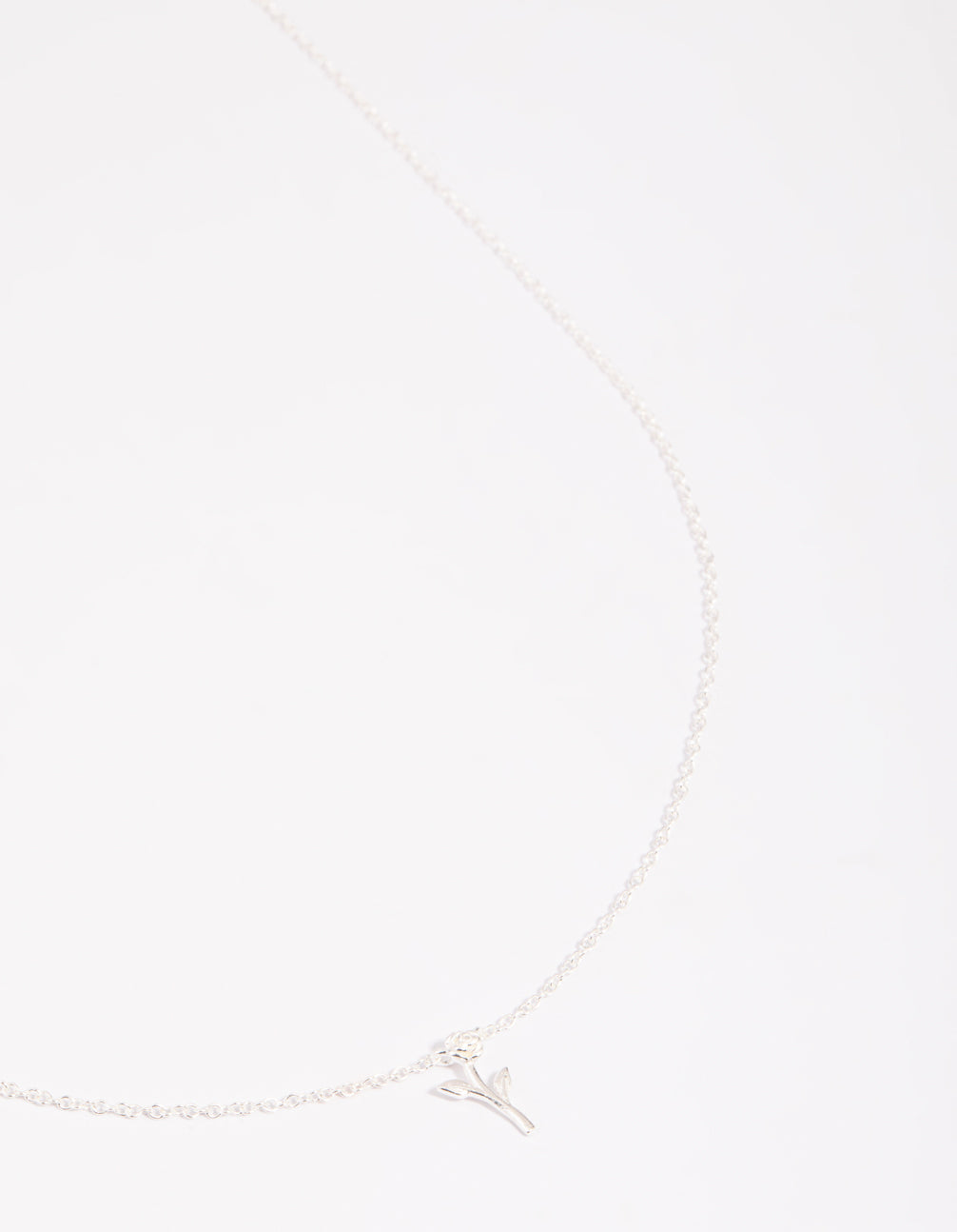 Sterling Silver Rose Necklace