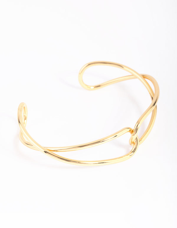 Gold Plated Knot Cuff Bracelet