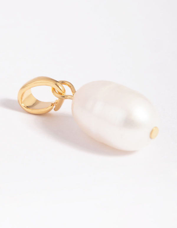 Gold Plated Charm with Freshwater Pearl