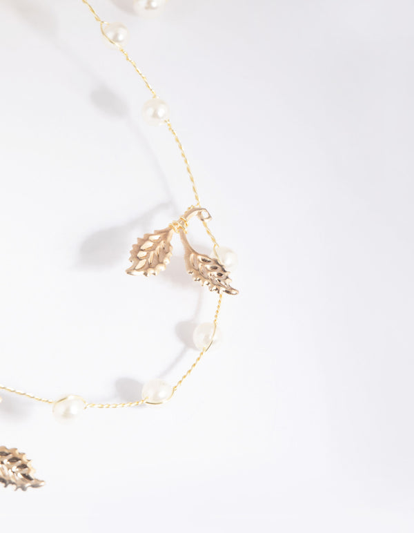 Pearlised Flower Hair Drape