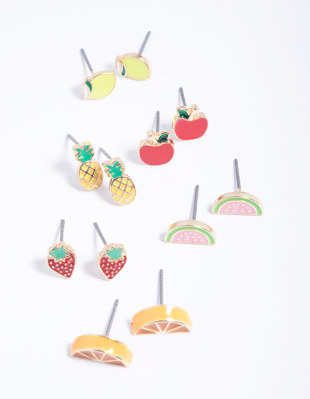 Kids Fruit Salad Stud Earring 6-Pack