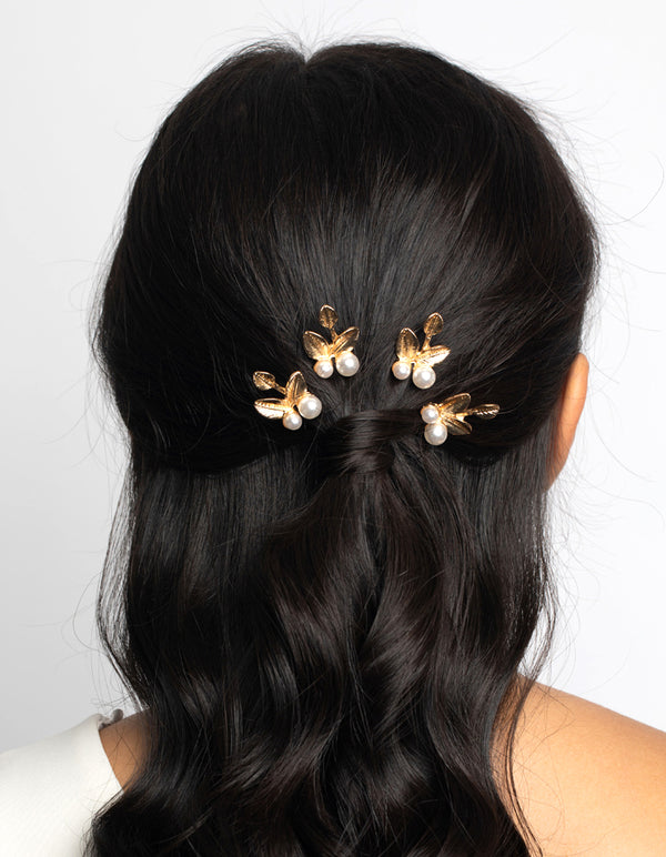 Gold Leaf & Pearl Pin Pack