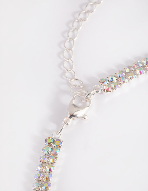 Silver Diamante Choker Pack