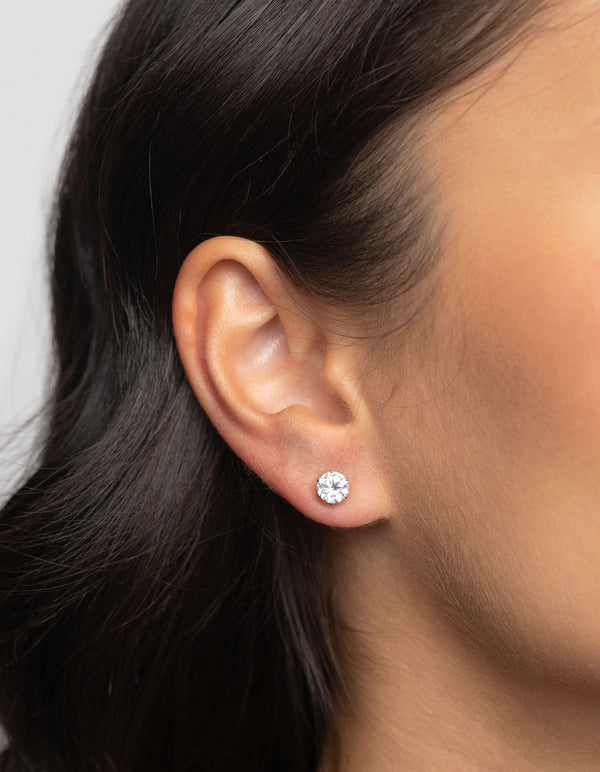 Silver Cubic Zirconia Pearl Stud Earring Pack