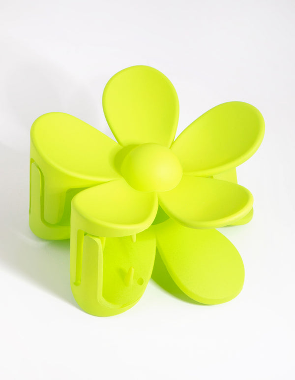 90s Green Daisy Flower Claw