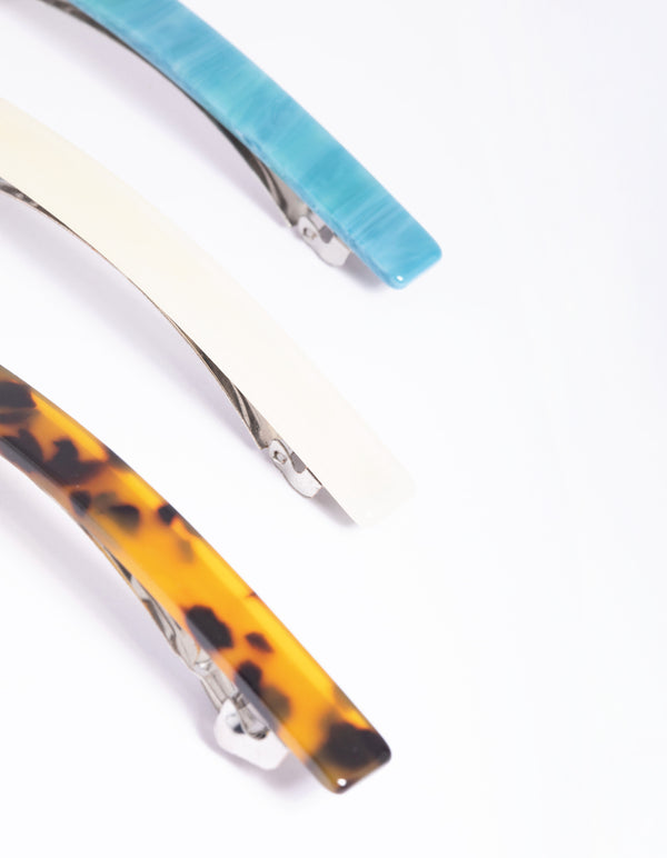 Silver Barette Clips