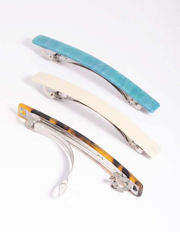 Silver Barette Clips