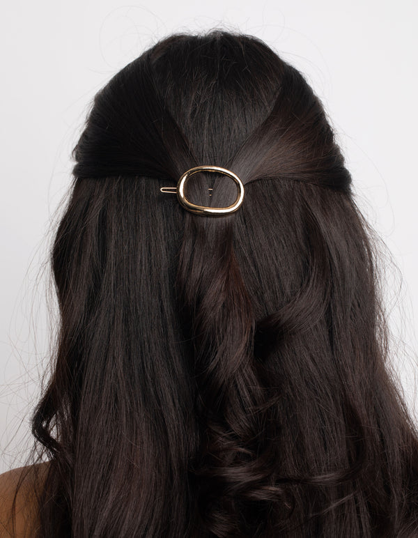 Gold Oval Clips