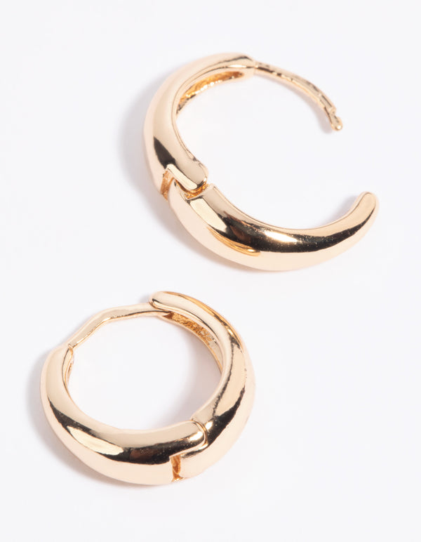 Gold Huggie Hoop Earrings