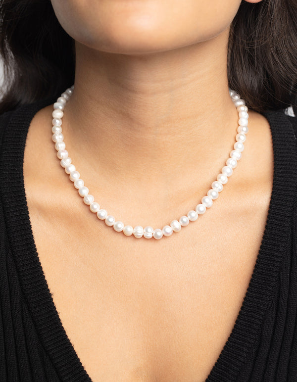 Gold Freshwater Pearl Layered Necklace