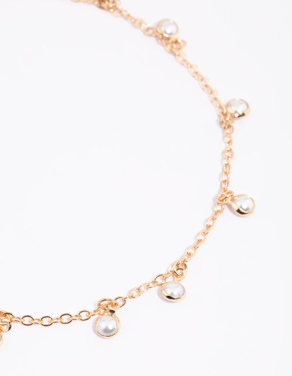 Gold Pearl Anklet