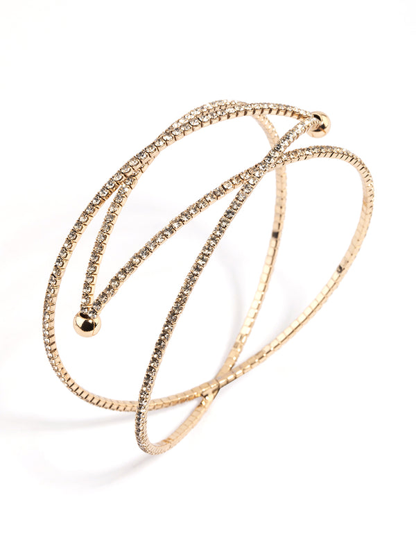 Gold Diamante Arm Cuff
