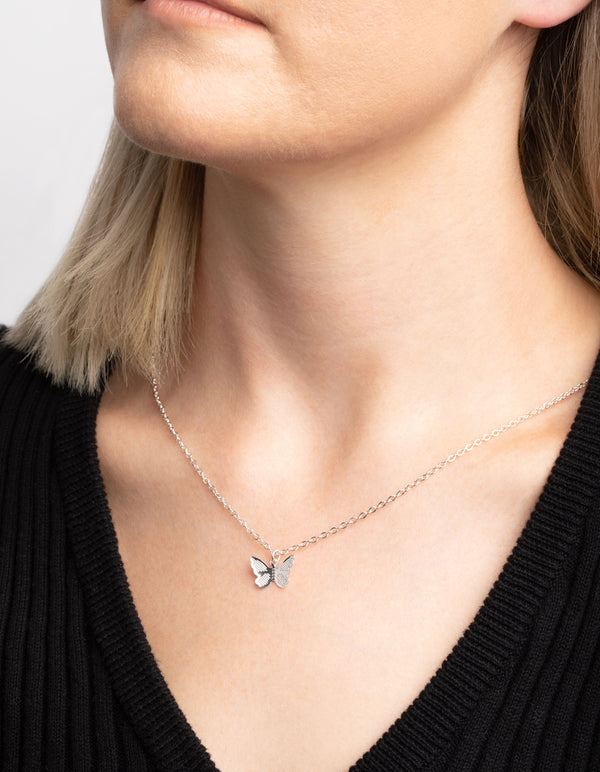 Mixed Metal Butterfly Wing Necklace Pack