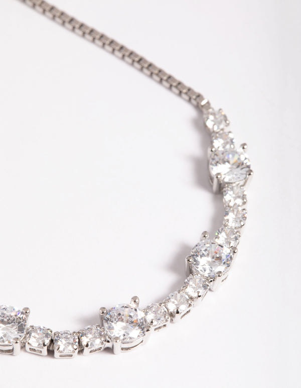 Silver Cubic Zirconia Tennis Bracelet