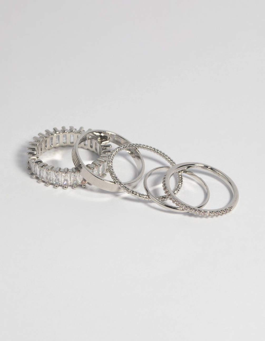 Silver Cubic Zirconia Baguette Ring