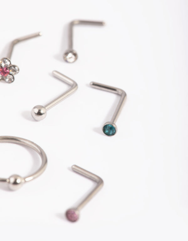 Surgical Steel Daisy Nose Studs