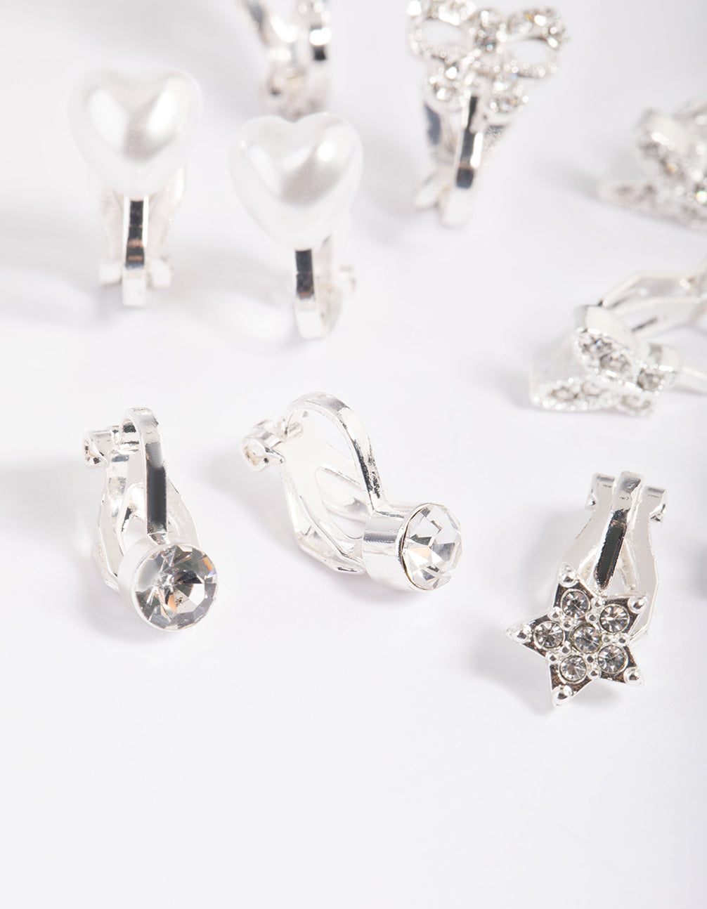 Kids Diamante Butterfly Clip-On Earring 5-Pack