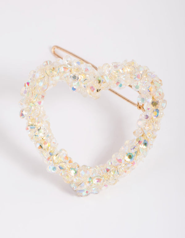 Kids Bead Heart Clips