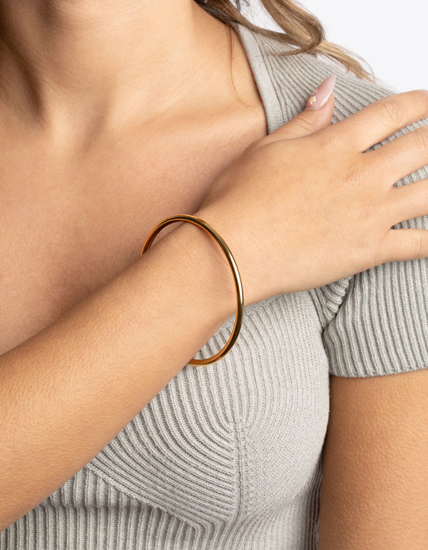 Waterproof Gold Plated Stainless Steel Bangle