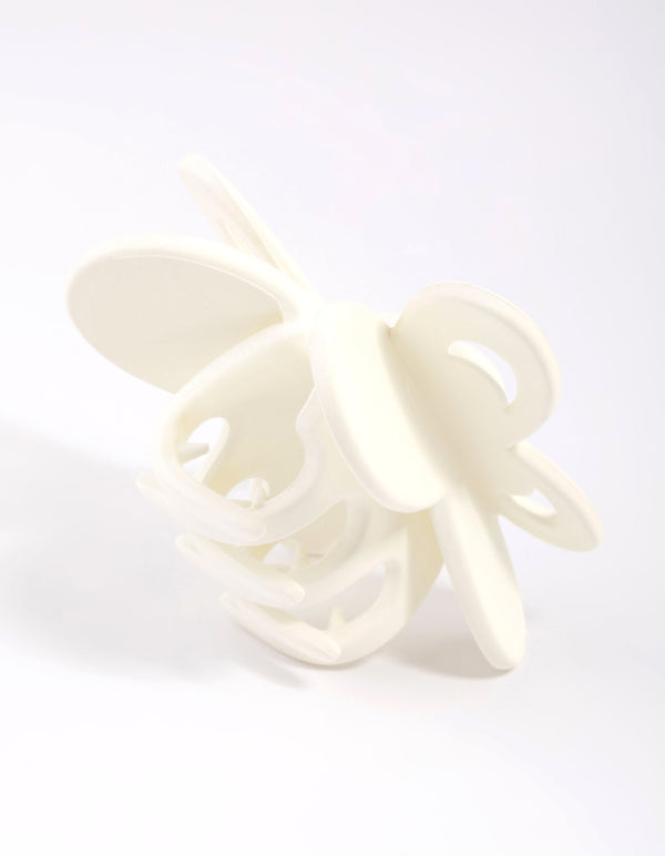 90s White Butterfly Claw