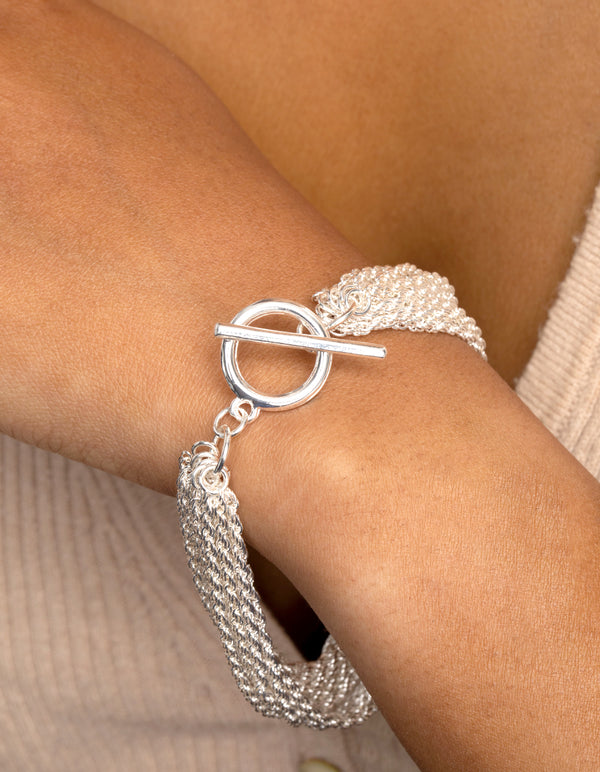 SIlver Chain Toggle Bracelet