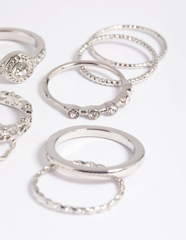 Silver Classic Ring Stack Pack
