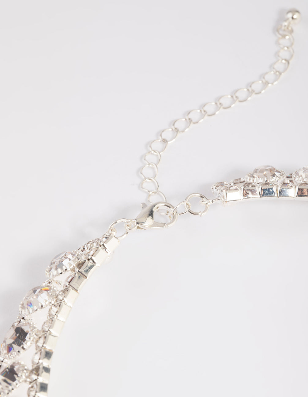 Silver Diamante Collar Choker