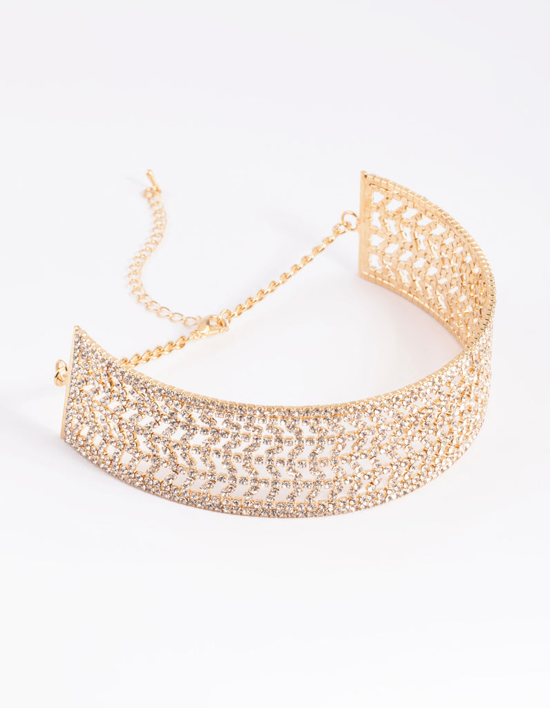 Collar Diamante Choker Australia Gold Diamante Choker Lovisa