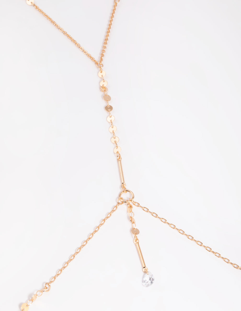 Gold Cubic Zirconia Body Chain